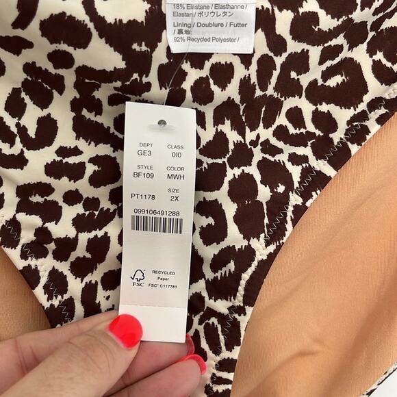 NWT J.Crew Full Coverage Bikini Bottom In Leopard Print - Picture 4 of 11